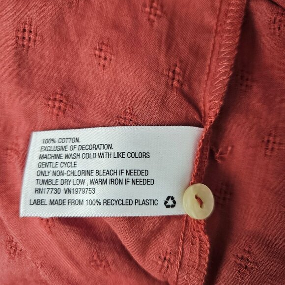 Universal Thread Women's Size 4X Rust Lace Boho Tunic Top Button Closure Casual - Picture 9 of 11